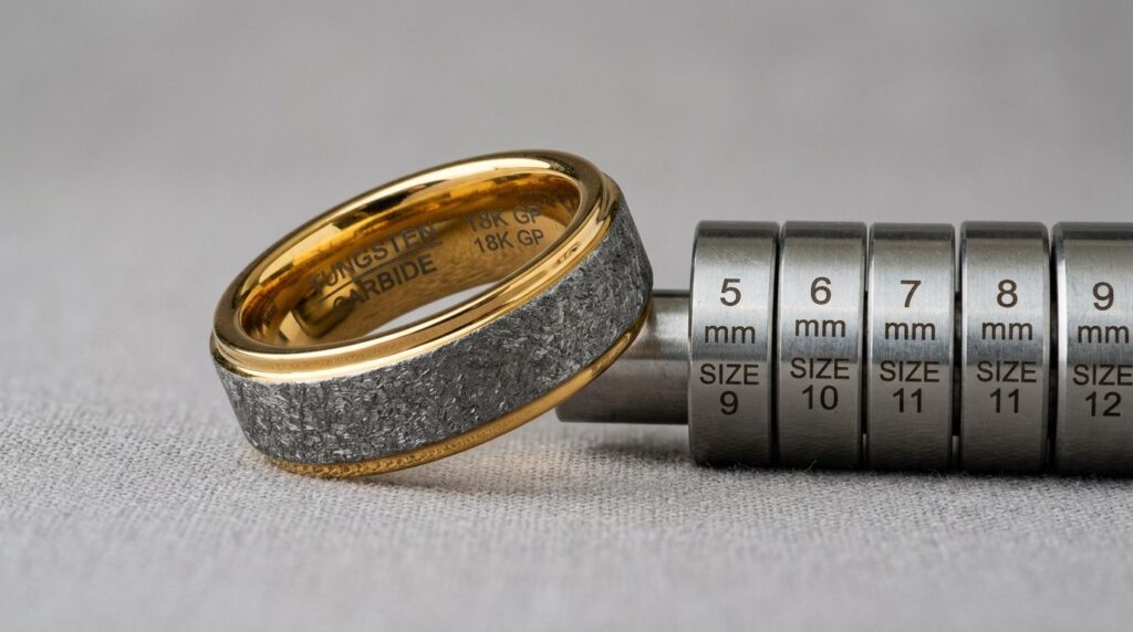 Close-up macro photography of wedding ring details showing t