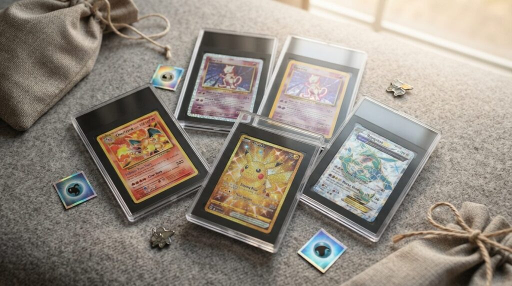 Close-up overhead shot of multiple mystery slabs containing