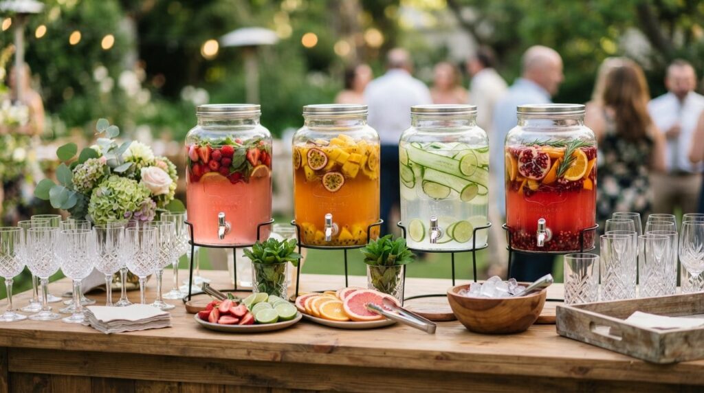 Close-up professional stock photo of a self-service drink st